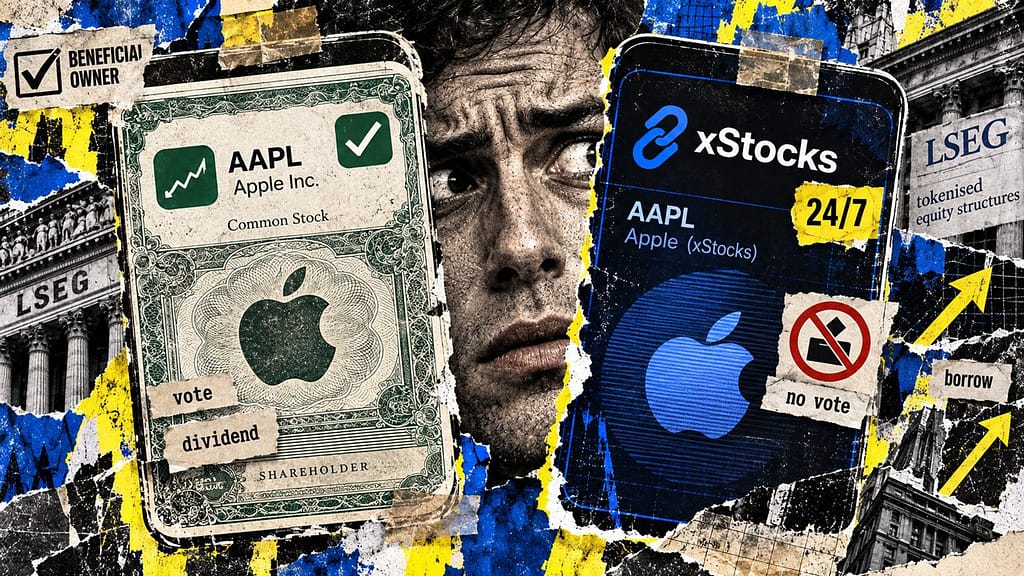 Tokenized stocks strip voting rights and dividends while mimicking price movements of equities