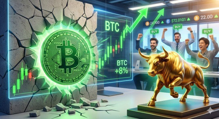 Bitcoin Price Jumps 8%, Breakout Hopes Reignite Across Crypto Markets