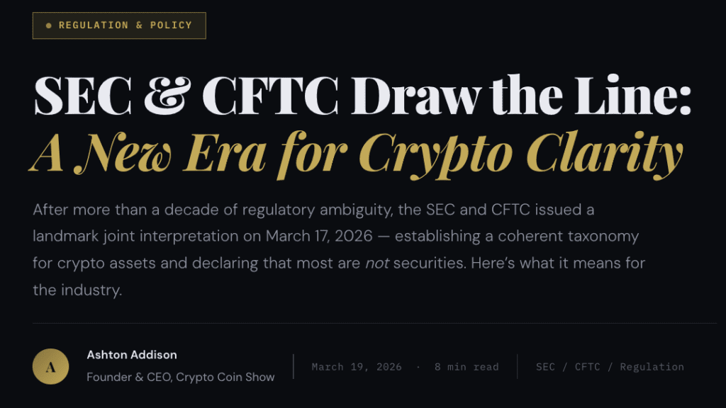 SEC CFTC Crypto Coin Show