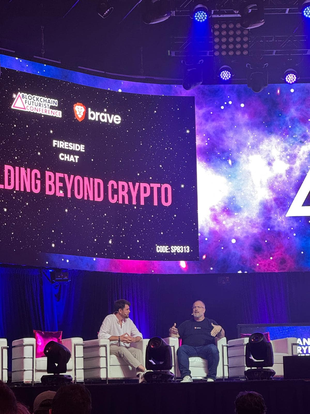 Ashton and Drew at Blockchain Futurist Conference
